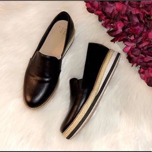 A NEW DAY Black Vegan Leather Espadrilles